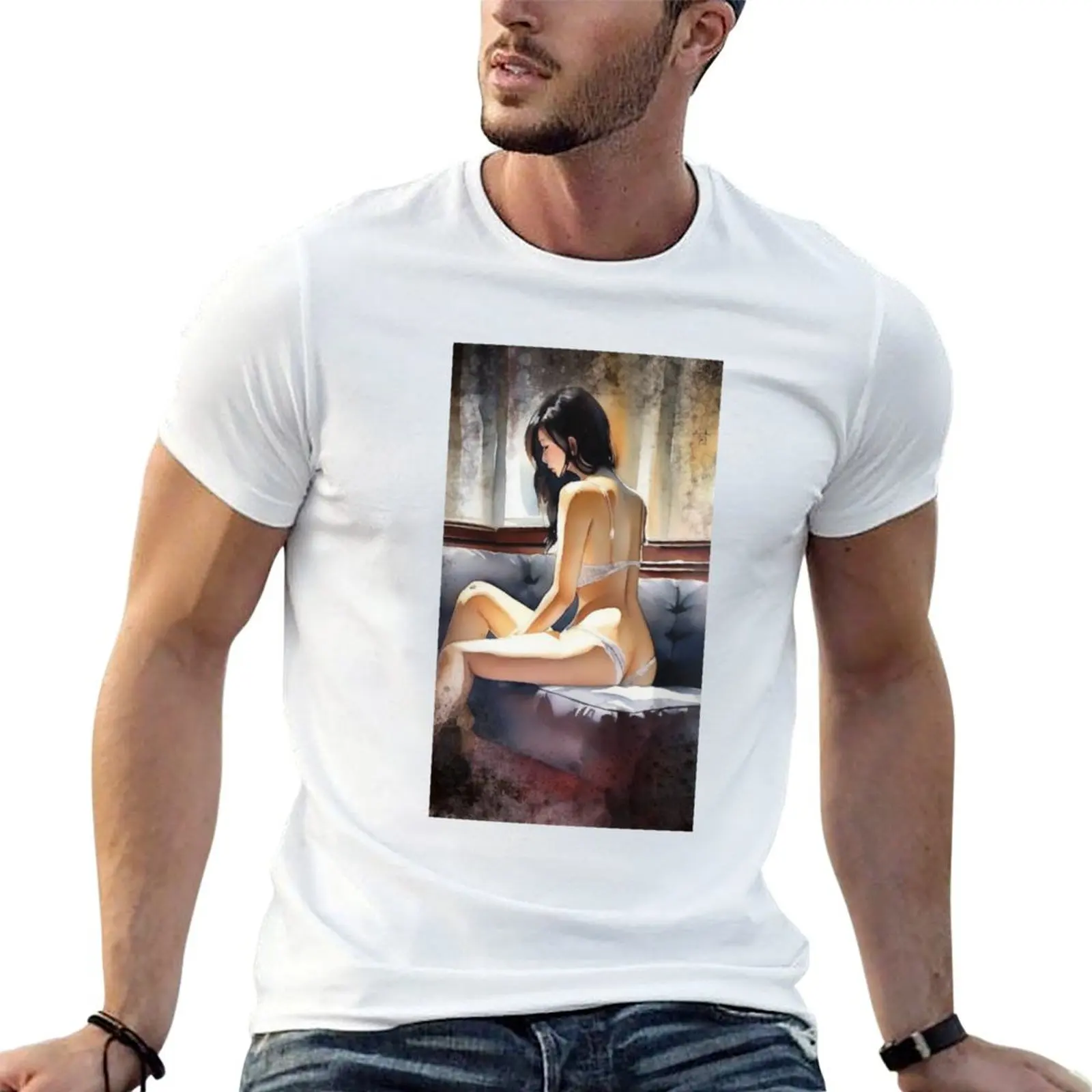 The Girl Captivating Beauty T-Shirt Urban Style Print T-Shirt