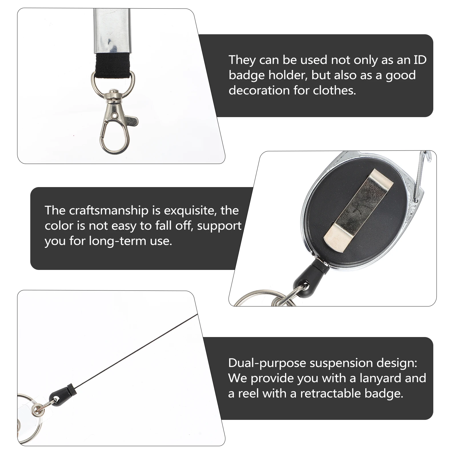 

1 Set Retractable Holders Multi-Functional For Cards Keys Badges Nurse Office Accessories Id Badge Case