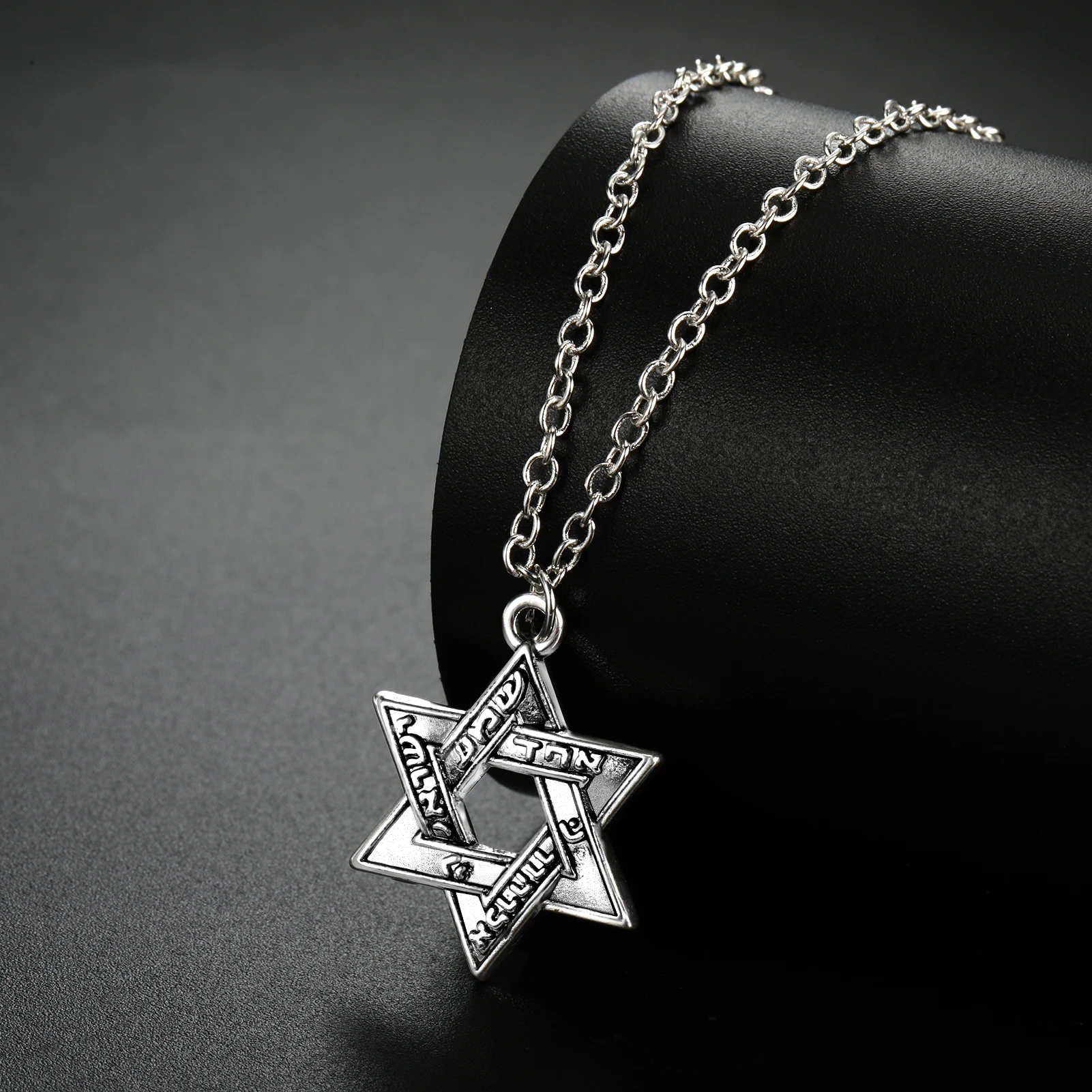 VASSAGO Hexagram Men's Women's Necklace Stainless Steel Star of David Pendant Alloy Fashion Personalized Jewelry Gift Wholesale