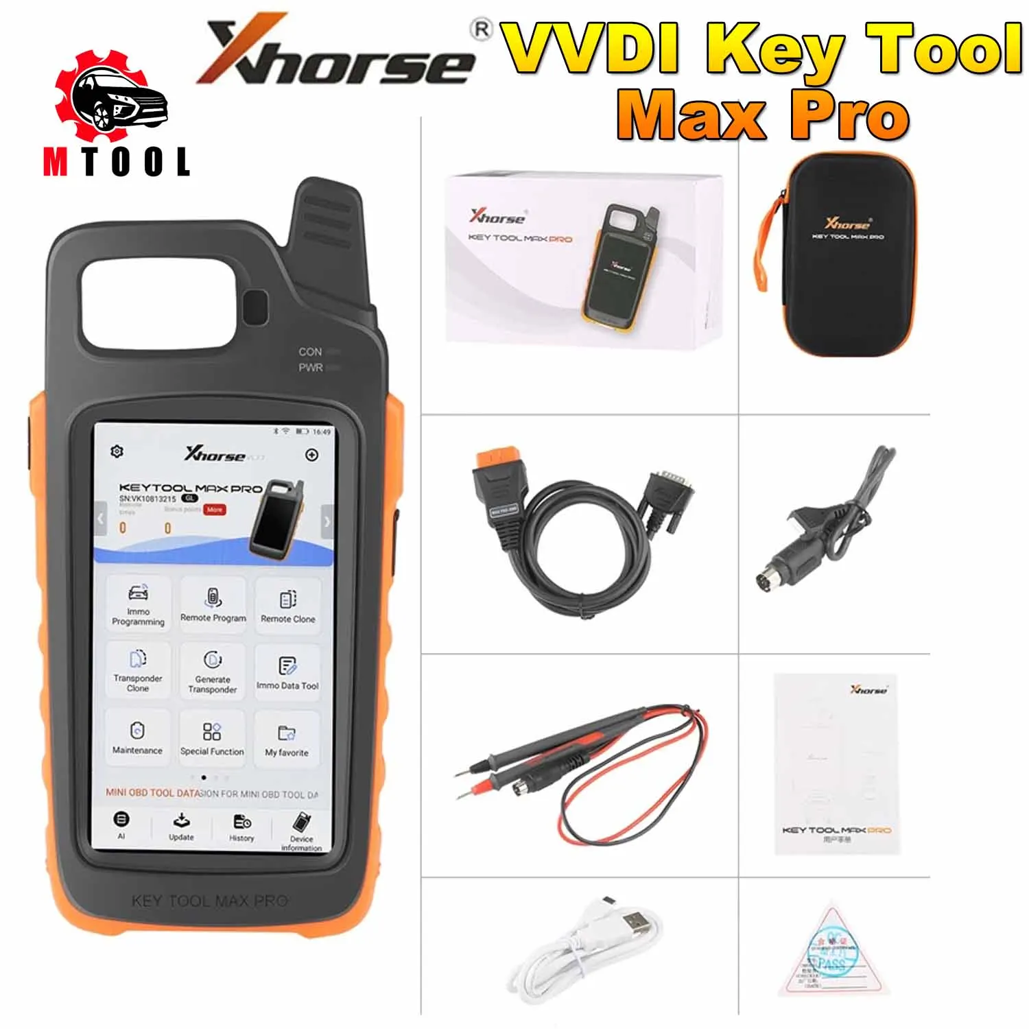 

Xhorse VVDI Key Tool Max Pro With MINI OBD Tool Function Support Read Voltage and Leakage Current