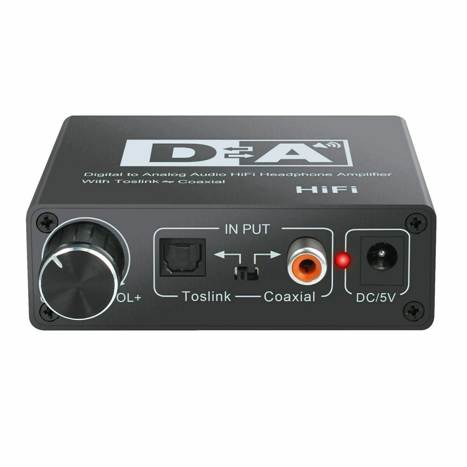 192kHz digitaler optischer koaxialer Toslink zum analogen RCA 3,5mm Audio-Hifi-Wandler mit SPDIF