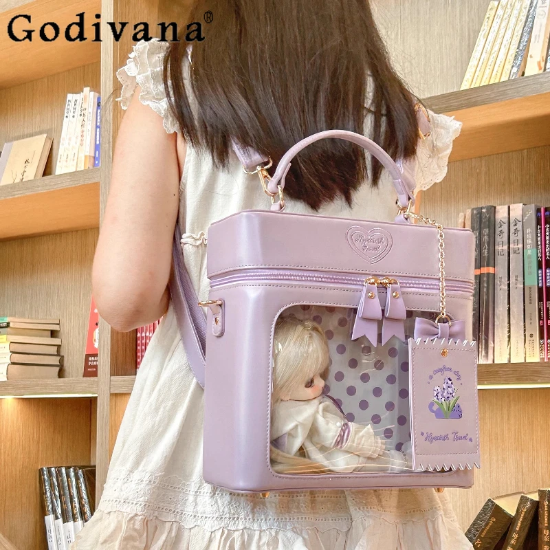 

Original Y2k 6 Points Bjd Baby Doll Bag 2025 New Girl's Sweet Fashion Versatile Itabag Student Backpack Shoulders Bag Tote Bag
