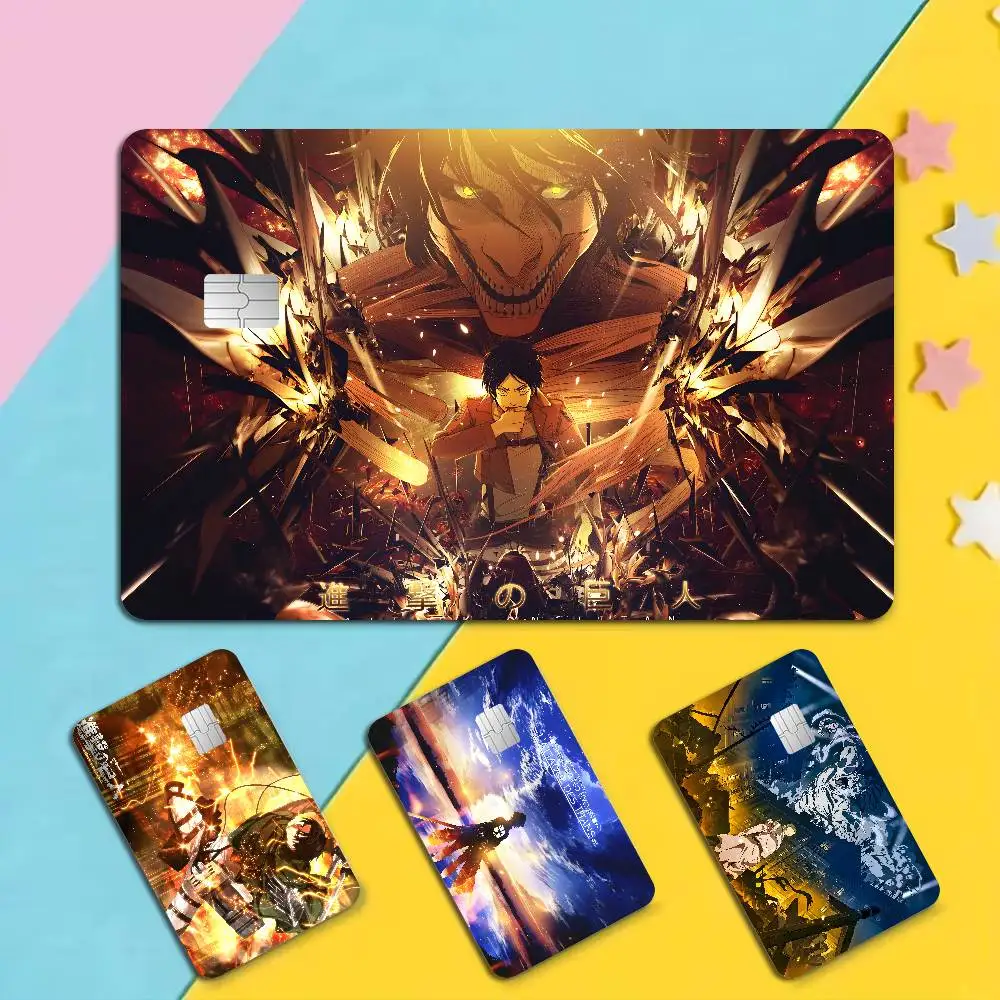 Anime A-Attack on Titan 100% Hot Sale Amine Credit Debit Bank Card Bus Card Film Skin Sticker