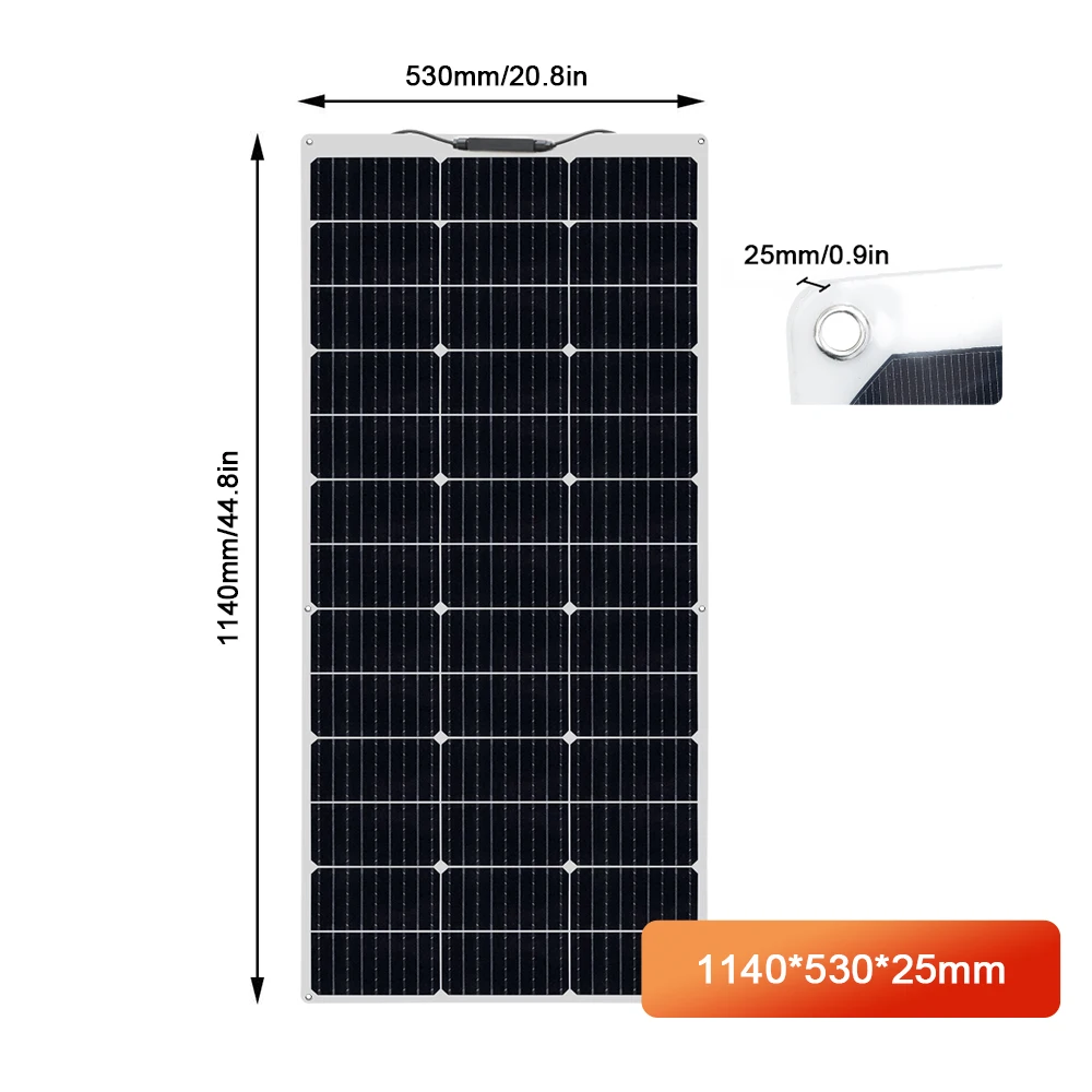 150W 21.6V Semi- Flexible Solar Panel Module balcony photovoltaic PV 150 WATT CELL for home boat camper 12v /24V battery charger