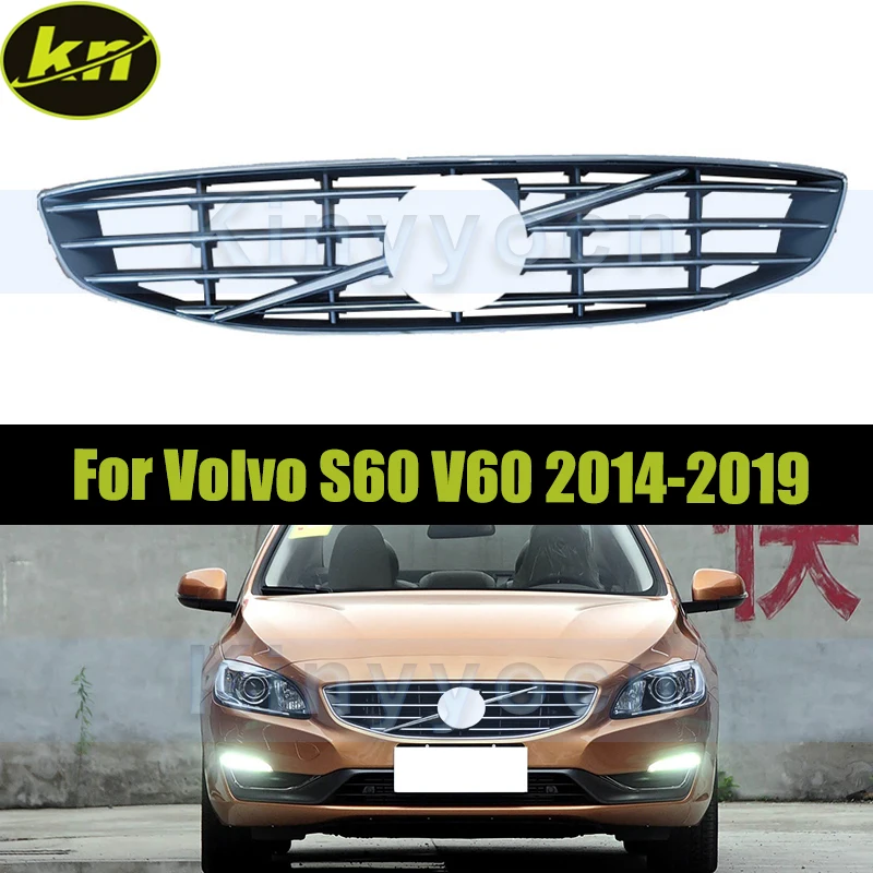 

Car Front Bumper Grill Mask Radiator Grille For Volvo S60 V60 2014-2019 Car Front Bumper Mesh Grille