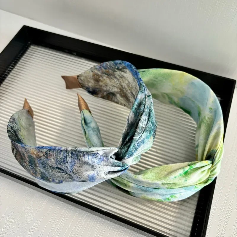 

Summer Tie-Dye Headband Gradient Bohemian Design Hair Hoop for Women Daily Fashion Hair Accessories