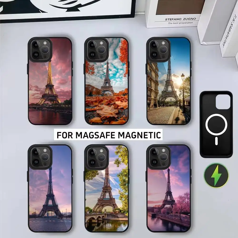 

Famous E-Eiffel T-Tower Phone Case For iPhone17,16,15,14,13,12,11 Plus,Pro Max Magnetic For Magsafe Wireless Charging