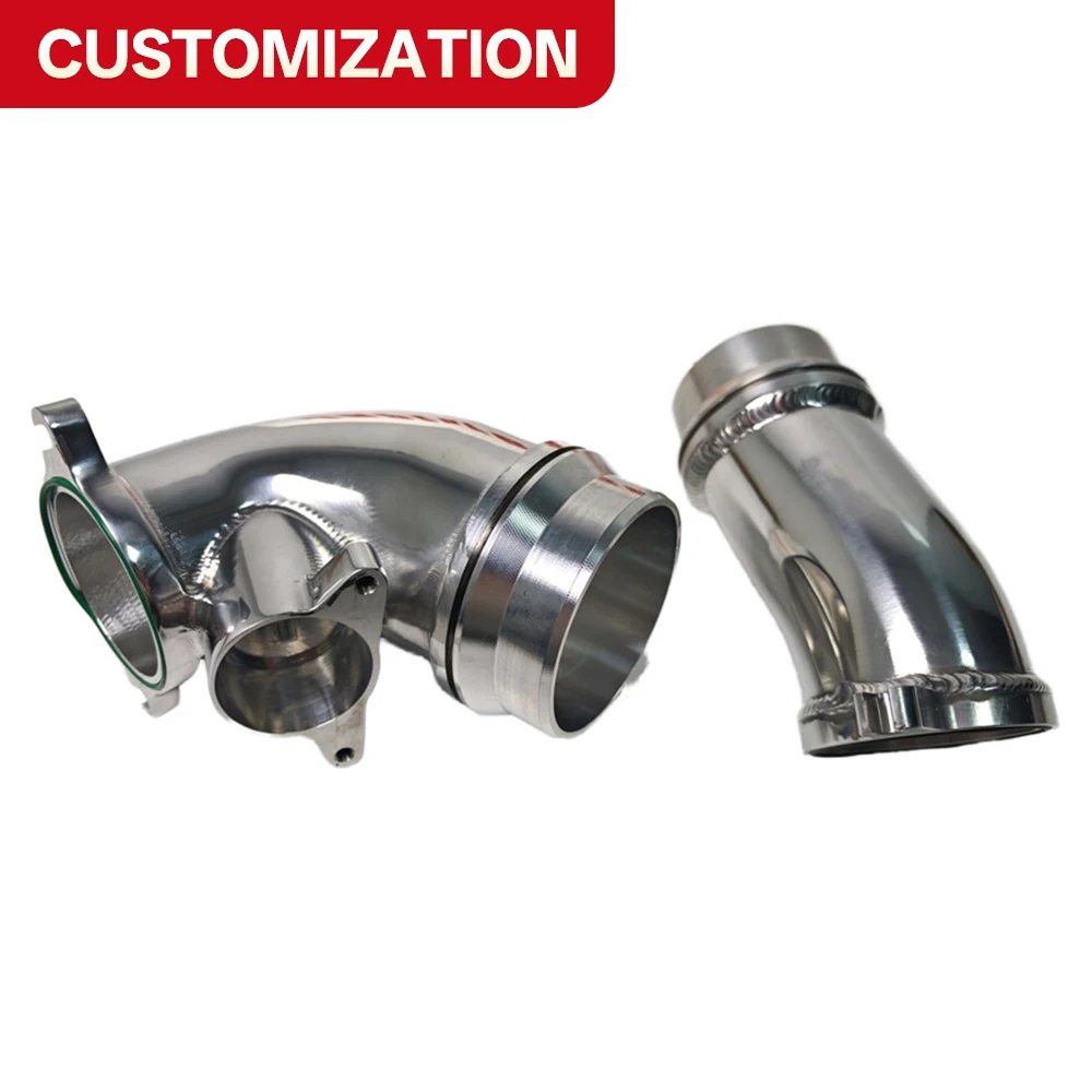 custom cnc milling High‑Flow Aluminum Turbo Intake Elbow Performance Turbo Inlet Upgrade Fits Direct Fit Replacement Part