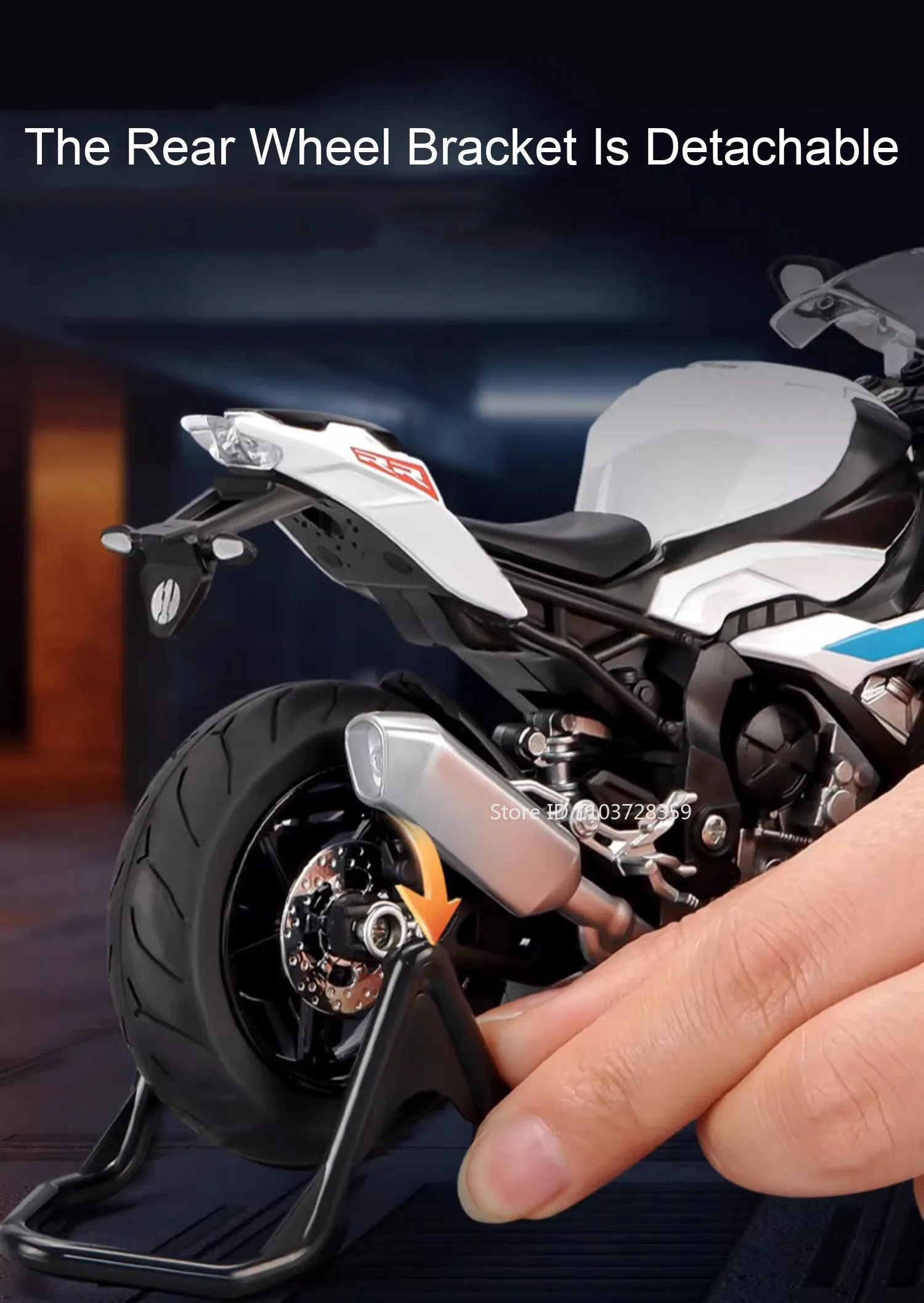 1:12 RRS1000 S1000RR Spielzeugmodell Motorräder Legierung Diecast Motorräder Stoßdämpfung Vorderrad Lenkung Gummireifen Jungen Geschenk – Detail 7