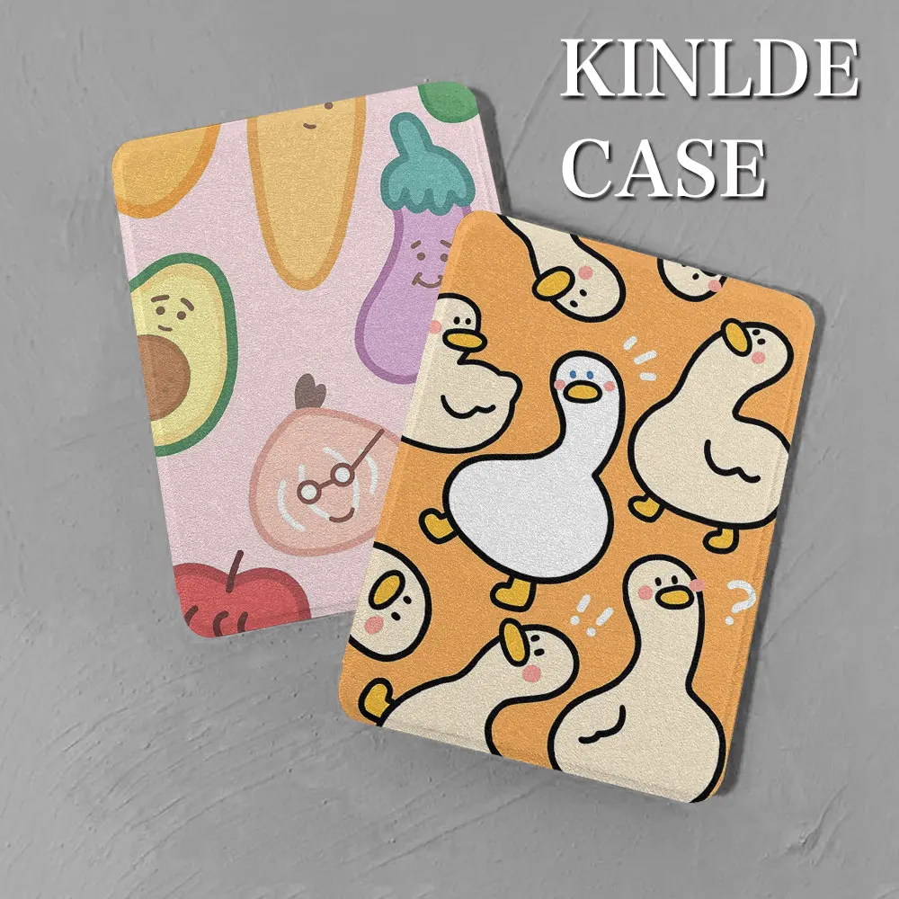 kindle Case cute wind pattern 2022kindle Youth Edition sleep wake up silicone soft shell paperwhite3 anti-fall case Migu Edition