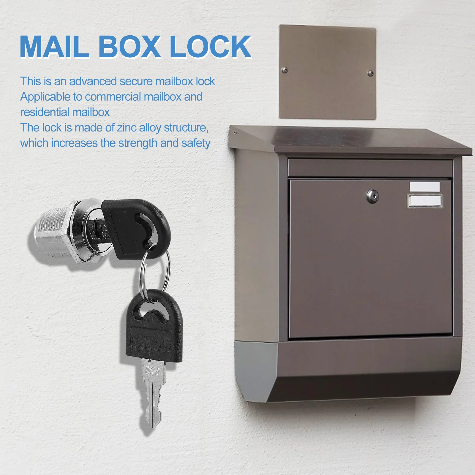 5Pcs Enhanced Security Cabinet Cam Locks for Mailboxes Drawers Cupboards Office School Use Mailbox Lock Letter