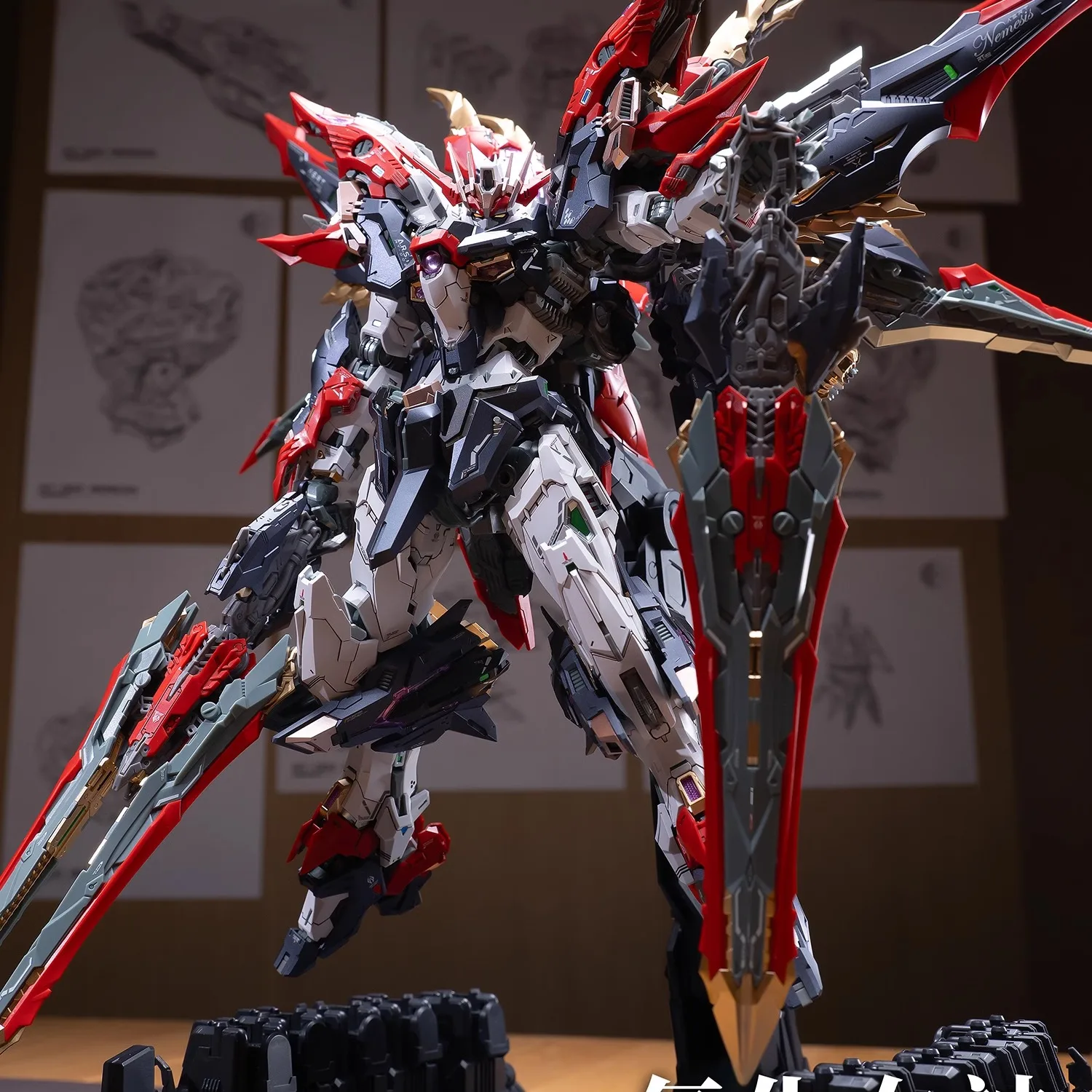 Dimension infinita Rt-002 Nemesis 1/100, modelo de ensamblaje Mech, modelo de figura de acción, juguete para regalo en la era, vengancia estratégica avanzada Titan