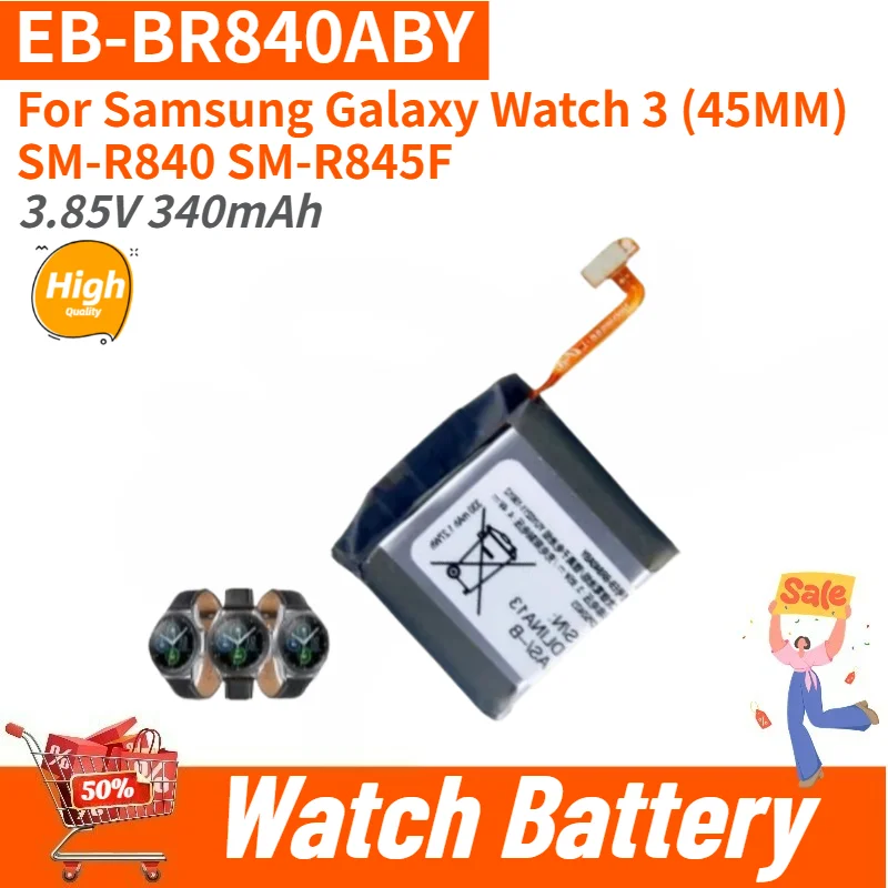 High Quality EB-BR840ABY Watch Battery 3.85V 340mAh For Samsung Galaxy Watch 3 SM-R840 SM-R845F (45MM) Brand New