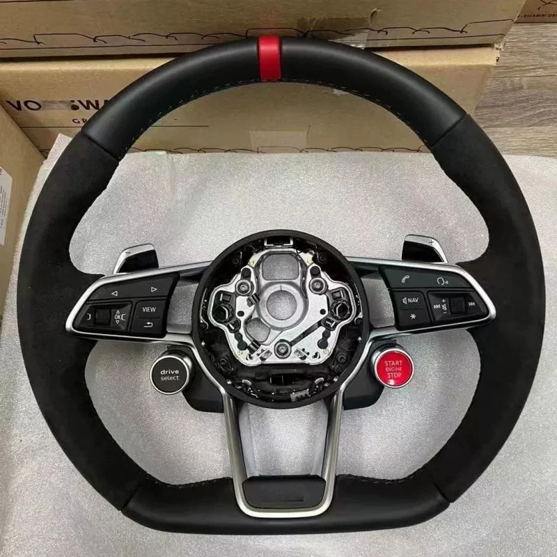 Car Steering Wheel Suede Leather For Volkswagen Magotan Polo Golf Passat Tiguan Shangku R PlateInterior Accessories view 6