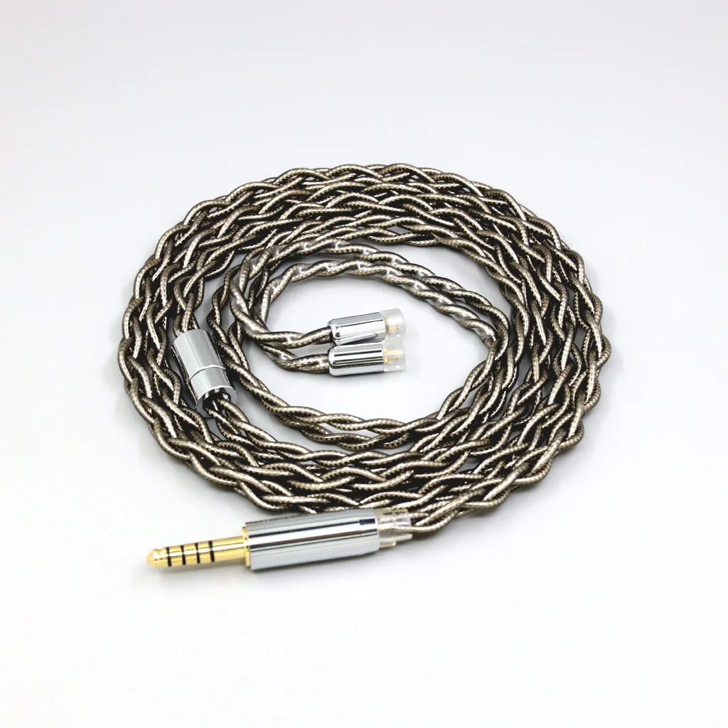 99% 순수 실버 팔라듐 + 그래핀 골드 이어폰 차폐 케이블 (젠하이저 IE8 IE8i IE80 IE80s용) 메탈 핀 LN008202