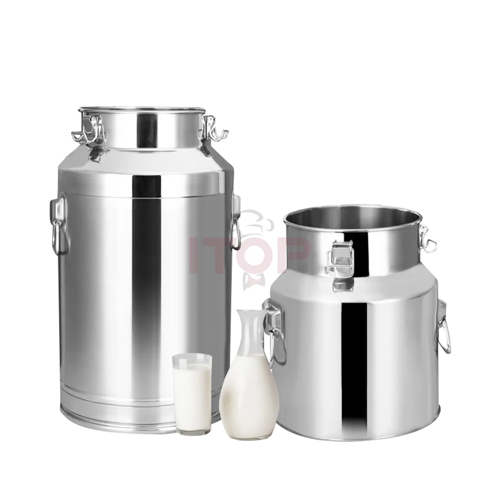 Fornecimento de fábrica 15L-68L Recipiente de leite de aço inoxidável Barril de balde de leite Balde de 15 litros para economizar leite