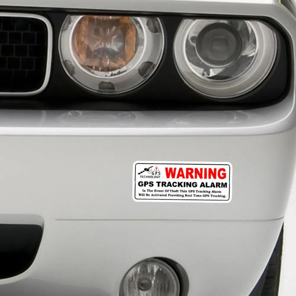 4PCS 10*4cm GPS Warning Sticker Tool Red&Black Accessories GPS TRACKING ALARM Security Anti Theft Alarm System Decal Vehicle