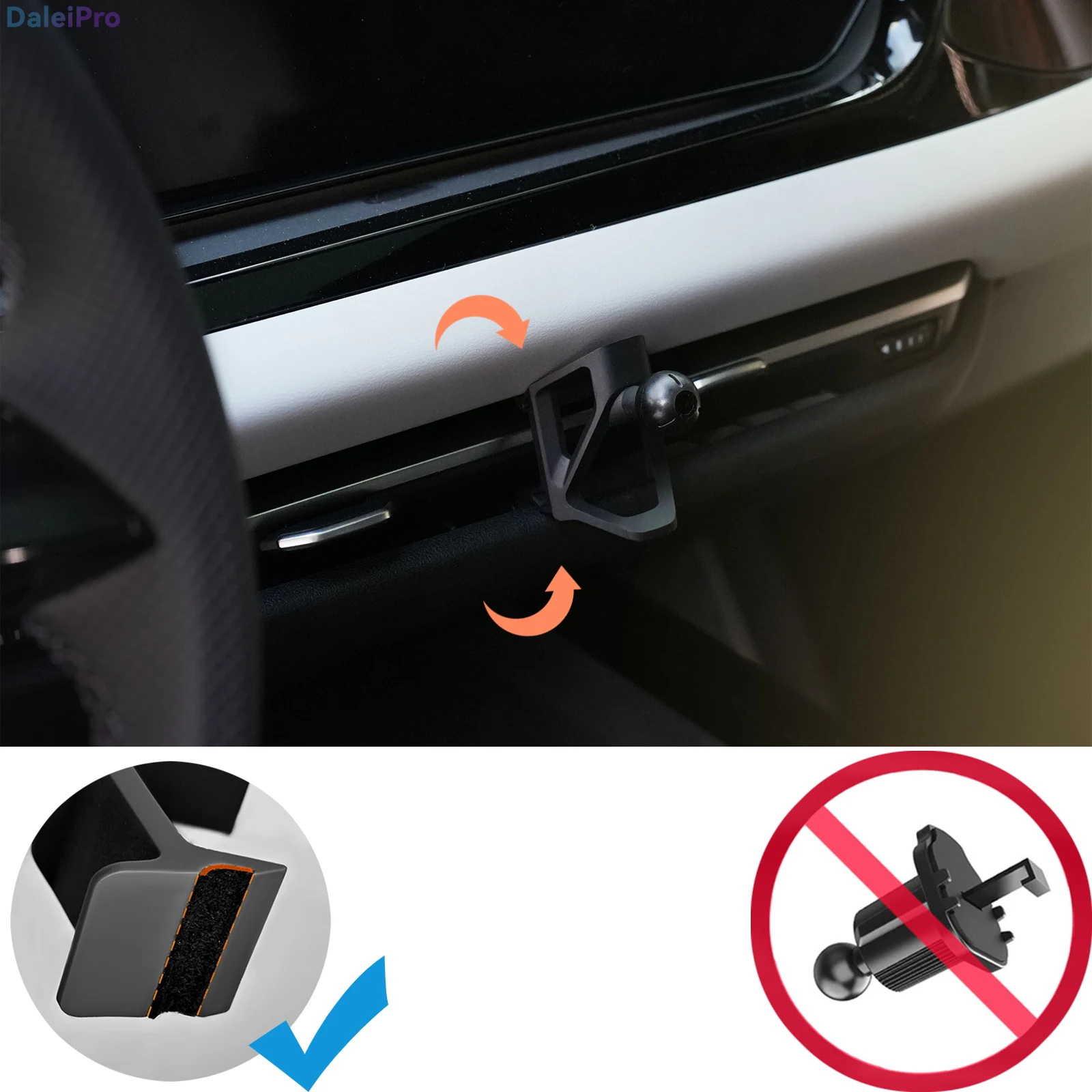 LHD RHD für Audi A5 S5 RS5 2025 2026 2027 Auto-Handyhalterung, Fahrzeugspezifische Austauschbare Armaturenbrett-Handyhalterung Zubehör – Detail 3