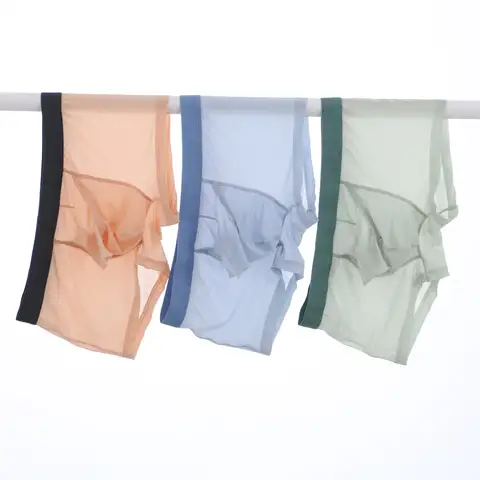 Underkläder Sexiga Herr Boxers Herr Elefantnäsa Kalsonger Herrtrosor Issilke U Konvex Lång Penispåse Boxershorts 6 best sales Boxer STV - №2