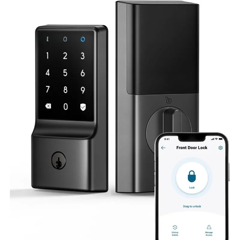 

Smart Lock C210, Keyless Entry Door Lock, Built-in WiFi Deadbolt, Smart Door Lock, No Bridge Required, Easy Instal