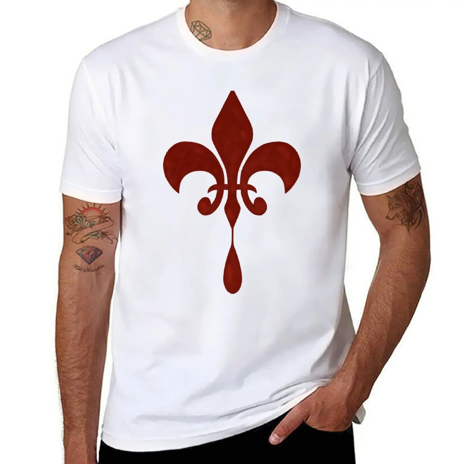 

Fleur De Lis T-Shirt t shirt for man 100 percent cotton funny t shirts man T-Shirt