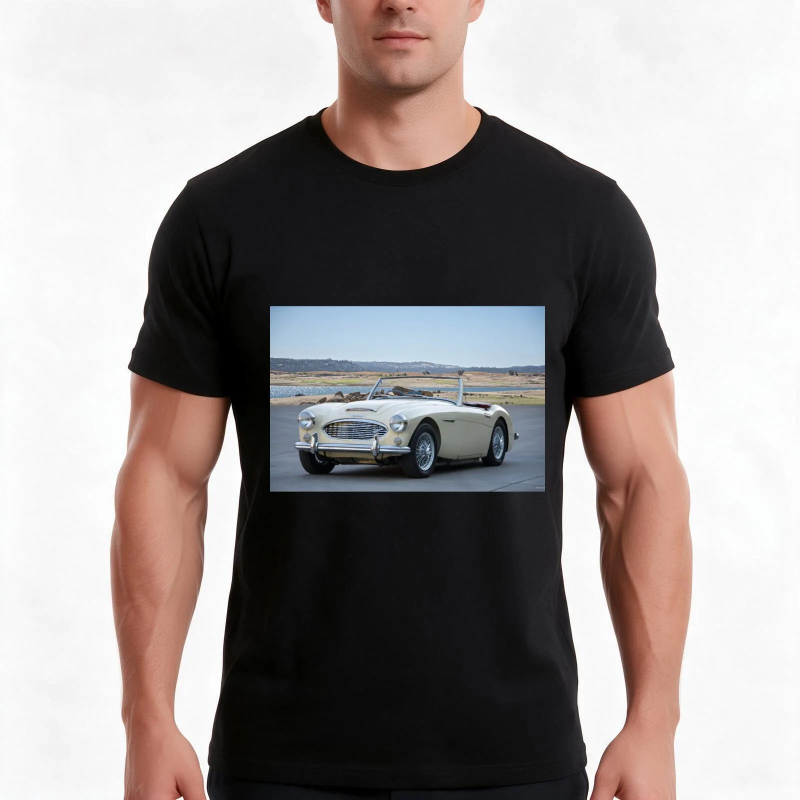 1963 Austin-Healey 3000 Roadster T-Shirt, Summer Casual Cotton Tee, Oversized Streetwear Tops, Vintage Graphic Print