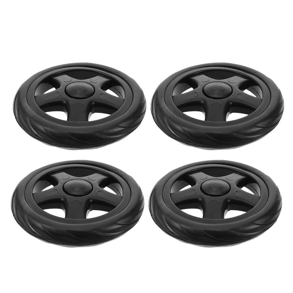 

4Pcs Foldable Shopping Cart Wheels Plastic Replacement Durable Wheels for Grocery Cart Laundry Trolley Outdoor Use