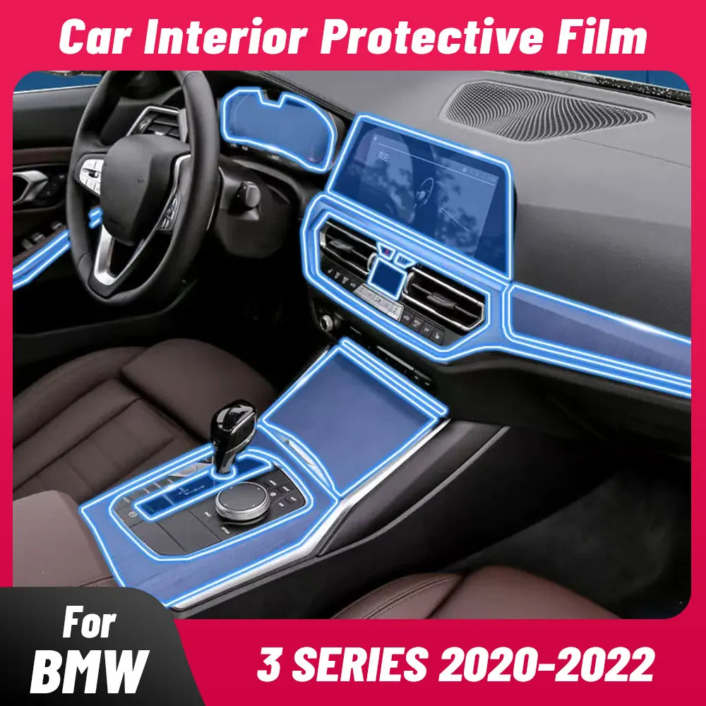 Anti-scratch Car Interior Center Console Media Dashboard Navigation TPU Protector Film For BMW 3 SERIES 2020-2022 Accessories