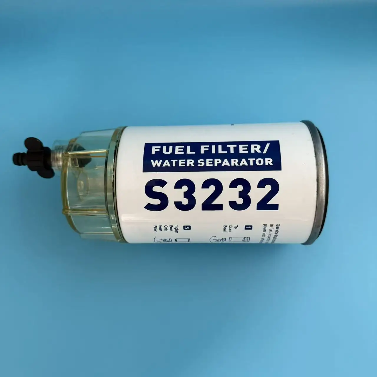 Fuel Water Separator Filter S3232 With Clear Bowl with Mercury Marine Engine Gas Spin-On 660 Series Marine