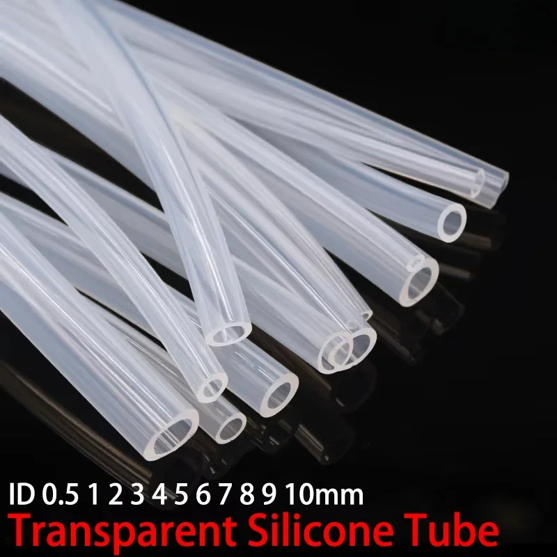 

Food Grade Clear Transparent Silicone Rubber Hose ID 0.51 2 3 4 5 6 7 8 9 10 mm O.D Flexible Nontoxic Silicone Tube 1 Meter