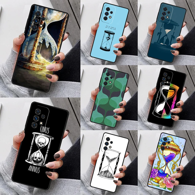 Hourglass Phone Case For Samsung Galaxy S23 S21 S20 FE S24 S22 Ultra Note20 S10 S9 S8 Plus A40 A52 A12 A13 A53