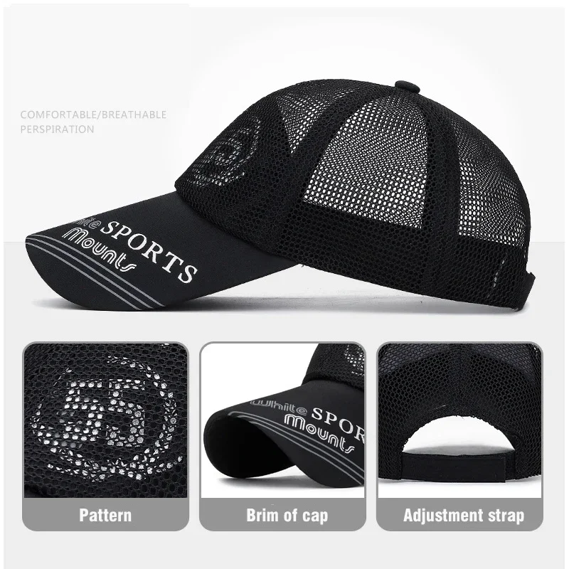 Accessori moda modello di stampa berretto da Baseball a tesa traspirante Unisex Outdoor Travel Casual Sport cappello Snapback regolabile