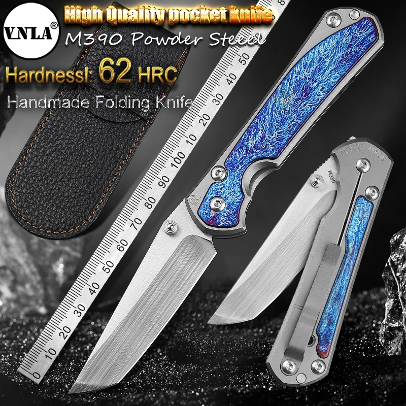 VNLA Austria M390 Powder Steel Sharp Fruit Folding Knife Outdoor Camping Fishing Hiking Tactics Hunting Survival EDC PocketKnife
