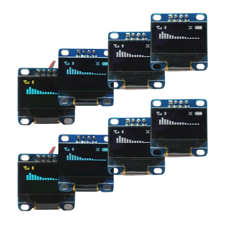 OLED Display Module I2C IIC Serial LCD LED Screen High Resolution White Blue Yellow Digital Monitor Compatible with Arduino