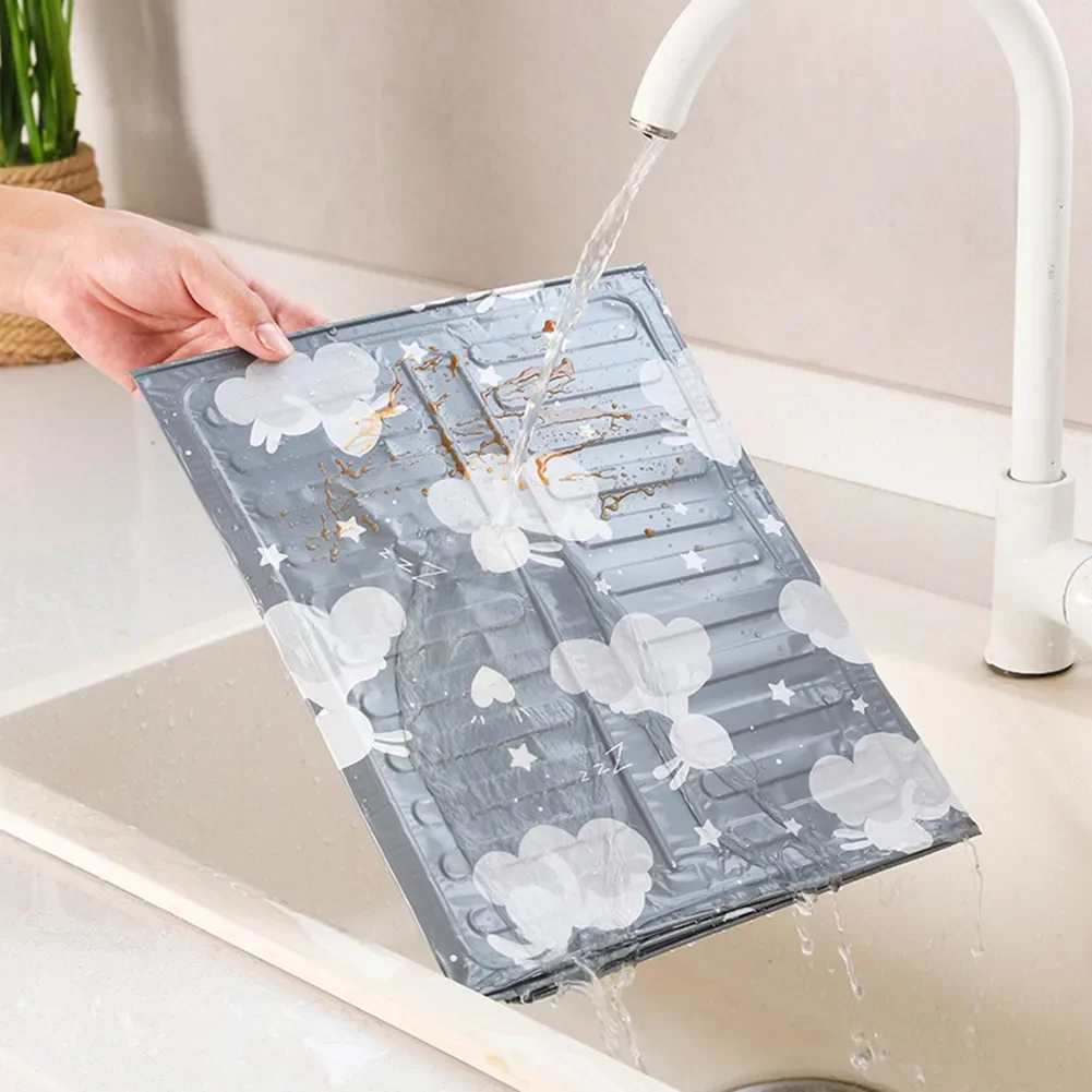Aluminum Foil Cooking Spatter Guard Foldable For Stove Top Frying Pan Wok Anti Oil Splatter Screen 33.26x12.79x0.031in