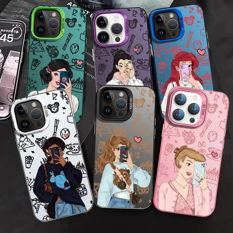 Fashion Disneys Princess Phone Case for Samsung Galaxy S25 S24 S23 S22 S21 S20 Note20 FE Ultra Plus 4G 5G Anti Fall Matte Cover