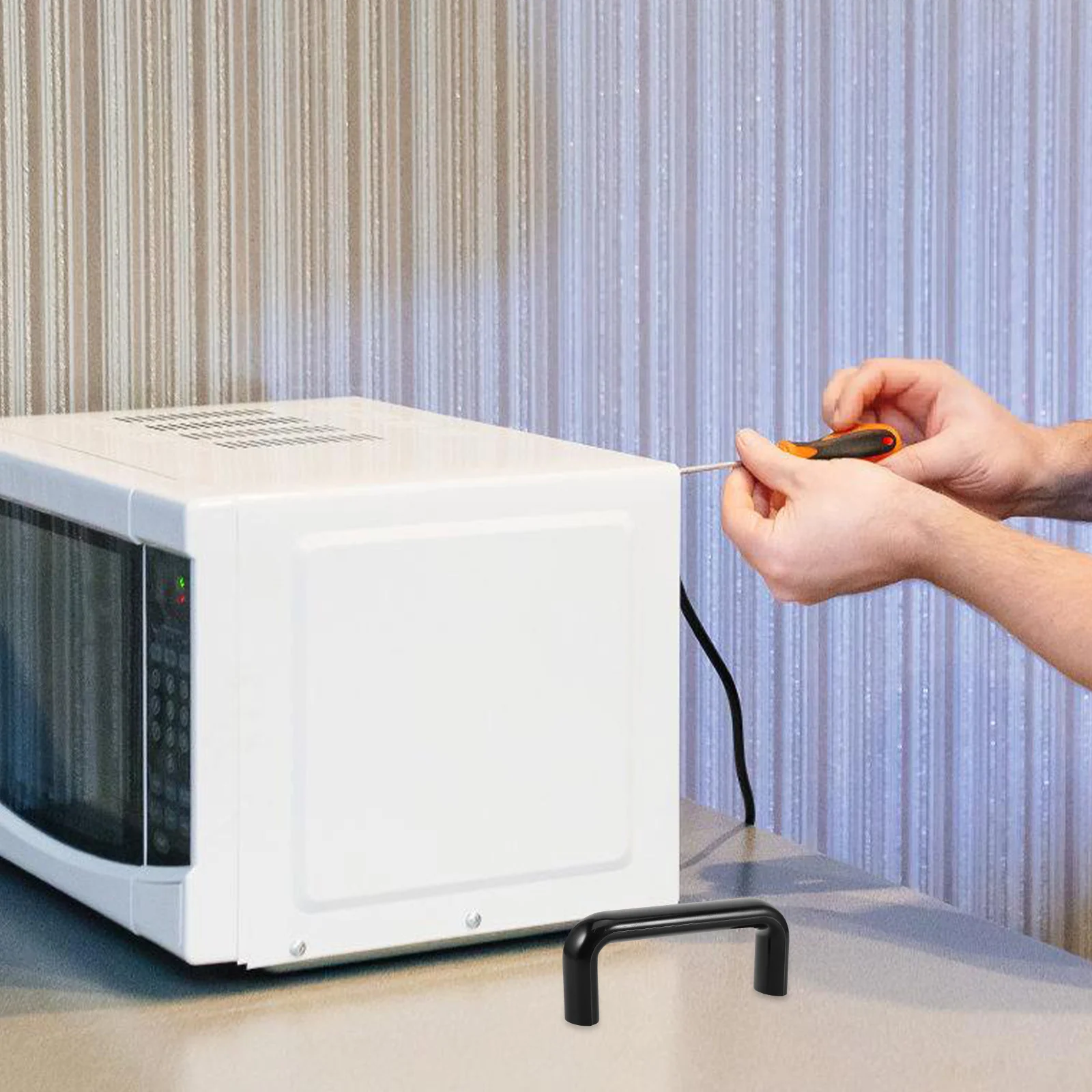 1 قطعة مقبض سحب بلاستيكي 120 مللي متر ثقب مركز M8 الموضوع U شكل الباكليت خزانة سحب الثقيلة لأثاث باب الفرن #4