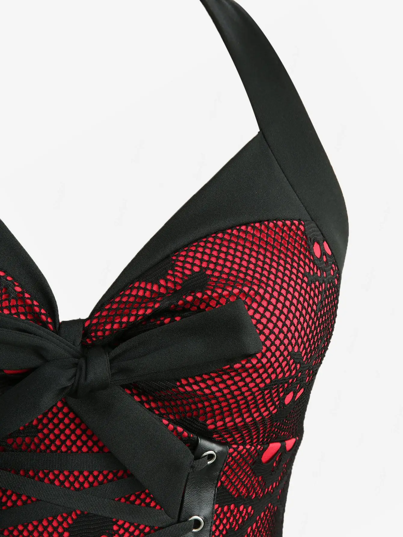 ROSEGAL-Disfraz gótico de Halloween, Mini Vestidos, ojales de vampiro bruja, Panel con lazo y cordones, vestido Retro con calaveras