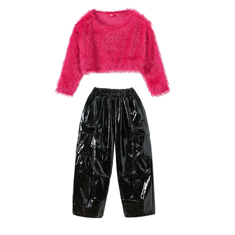 Ropa de calle para niños, trajes de baile de Jazz para niñas, trajes de k-pop para niños, trajes de baile de Hip Hop geniales, trajes de espectáculo escénico XS10654