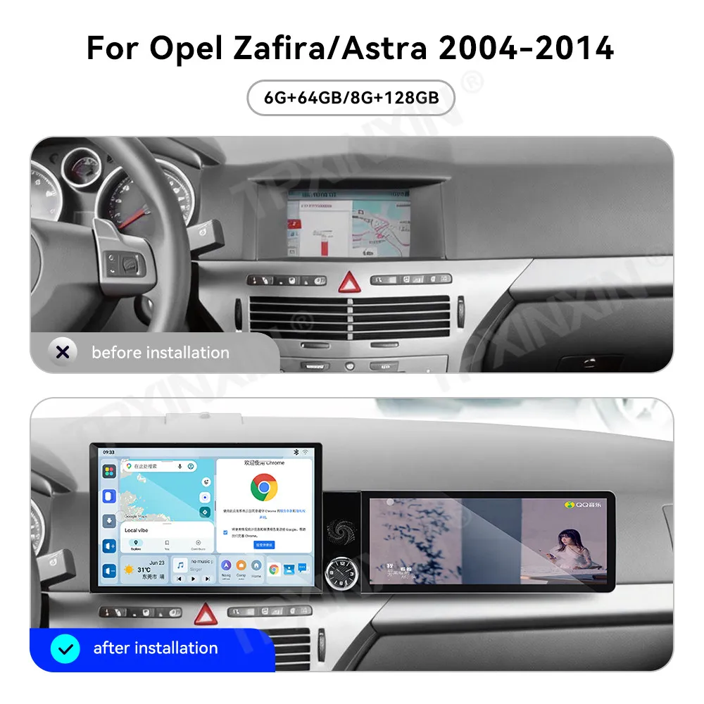 Car Accessories Radio For Opel Zafira Astra 2004-2014 Android Auto GPS Navigation Multimedia Stereo Receiver Head Unit Offline