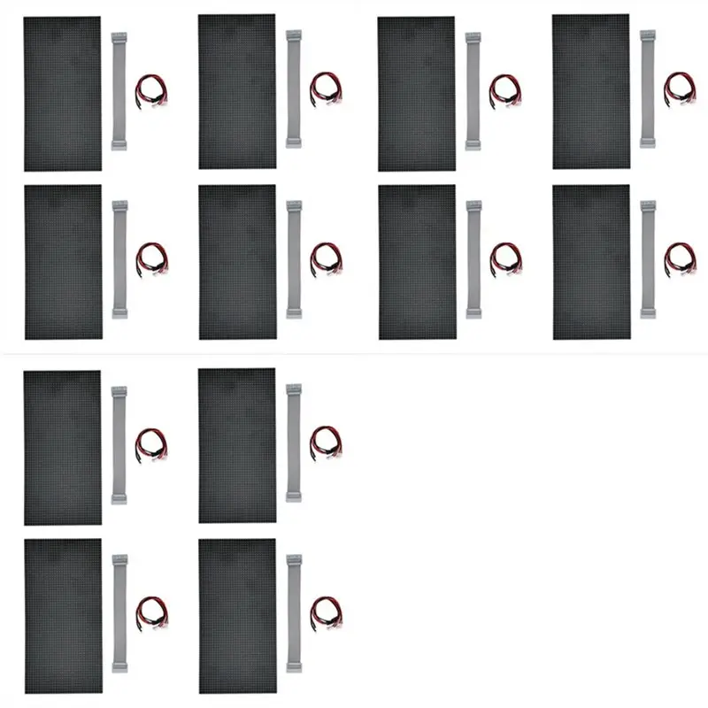 【DIGITAL GADGET】12Pcs P5 Indoor LED Screen Panel 64X32 LED Display Module 16 Scan Full Color LED Electronic Screen Display 320X1