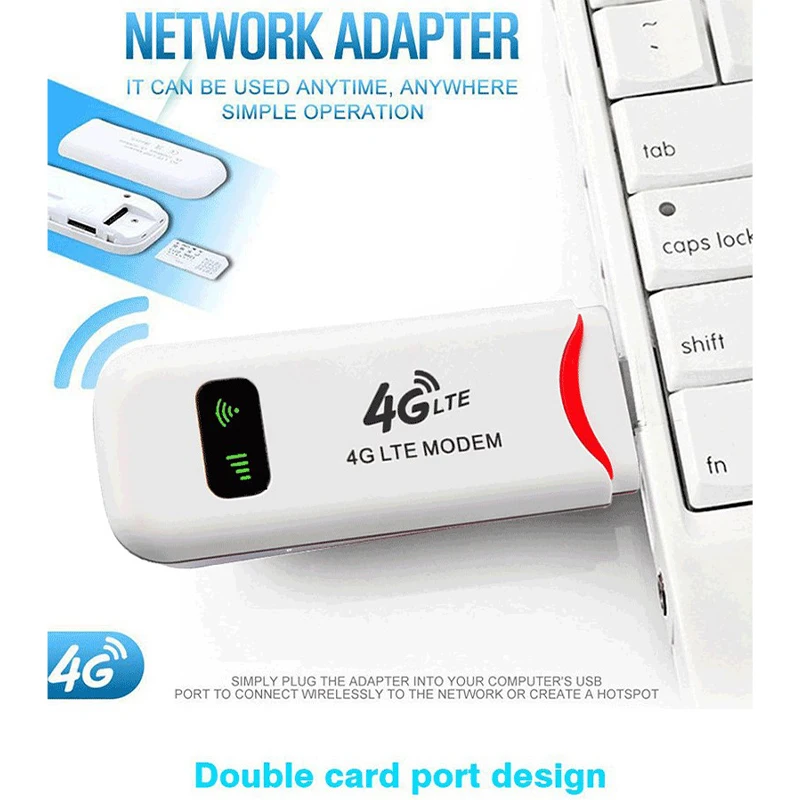 1 Stück weiß 4g lte WLAN-Router USB-Dongle 150 MBit/s Modem Mobile Breitband-SIM-Karte WLAN-Adapter 4g Router Home Office