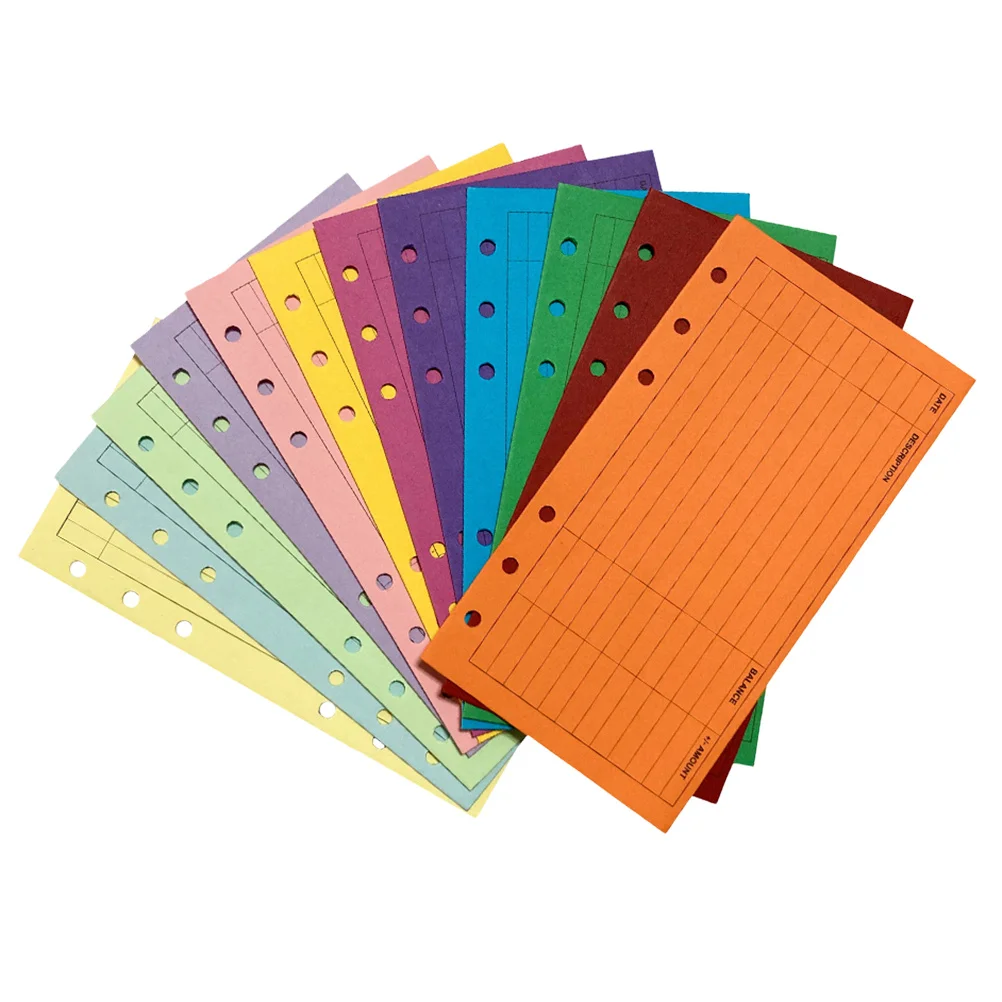 

12Pcs Sulfate Paper Portable Cash Planner Cards Business Expense Tracking Sheets Financial Management Tool
