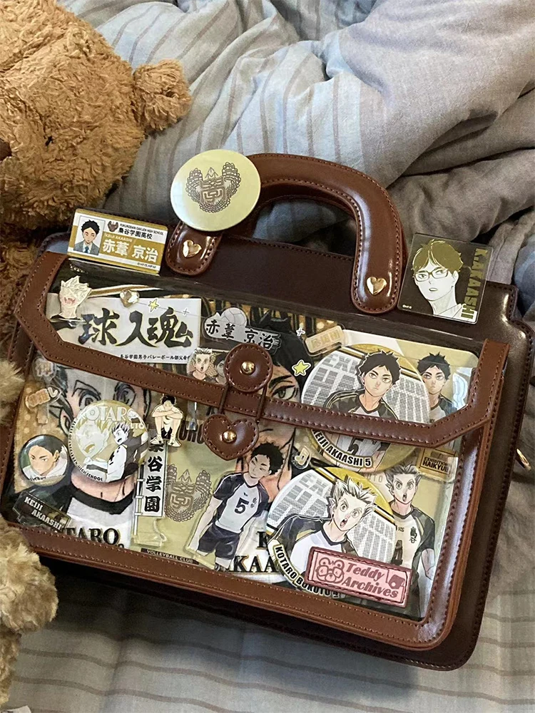 2D アカデミースタイル日本オリジナルロリータ Ita-Bag キャンパスクロスボディバッグ大容量多用途通勤バックパック女性のための