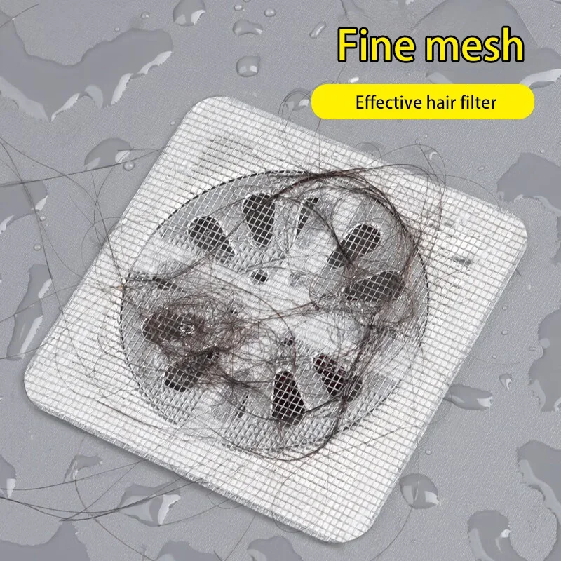 Disposable Floor Drain Filter Sticker Anti-clog Hair Catcher Mesh Anti Odor Insect Proof Sewer Drain Bathroom Kitchen Supplies