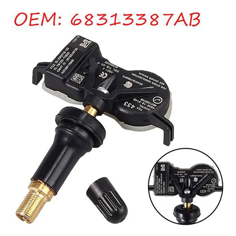 

2X Car Tire Pressure Sensor TPMS 68313387AB For Jeep Grand Cherokee Compass Dodge Durango Fiat 500X-AS55