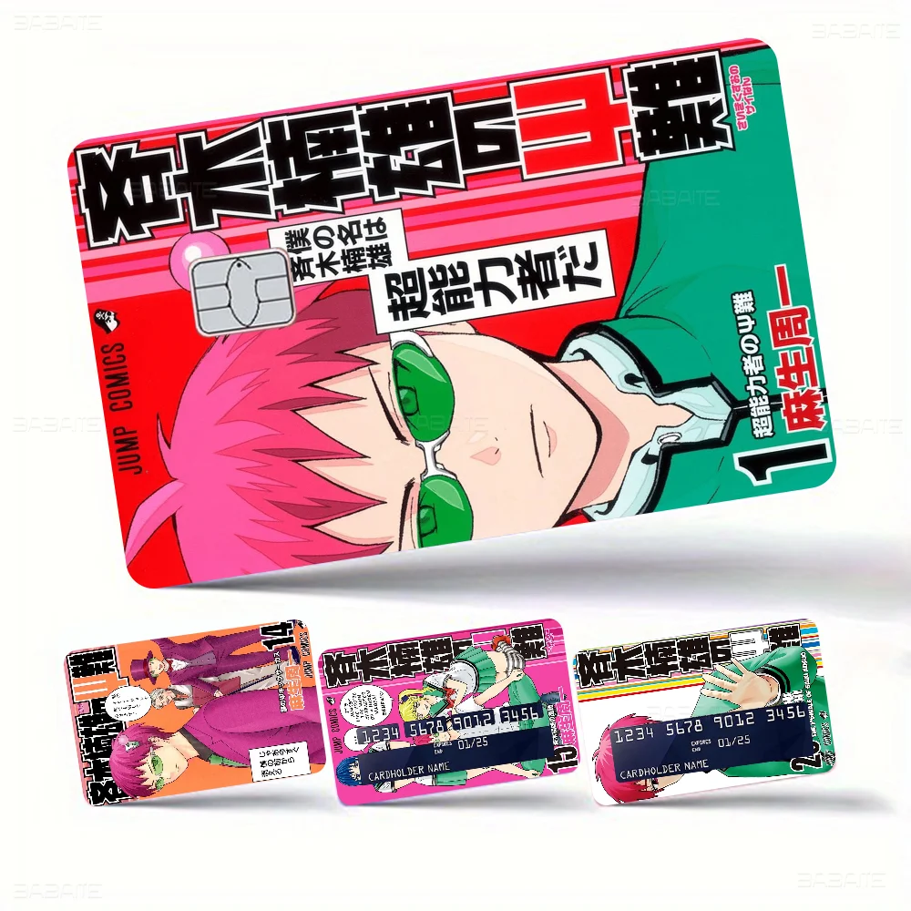 The Disastrous Life Of Saiki K Saiki Kusuo Anime Spend Or Save Funny Shell On Off Ultra Thin No Fade Skin Film For Credit Card