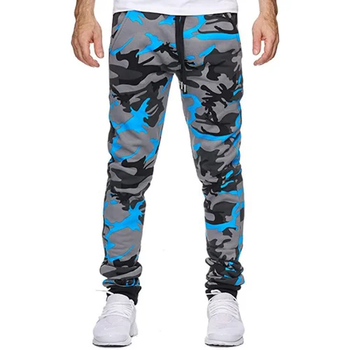 Imagen 2 del producto 2025 Otoño e Invierno nuevos hombres Casual camuflaje cintura cordón tamaño grande Color sólido deportes pantalones para correr