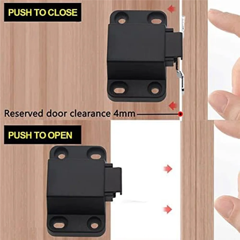 

Self Closing Push Door Latches Kit Hardware Kitchen Cabinet Push Latches Set Drawer Locks Push Pull Tips On RV Wardrobes