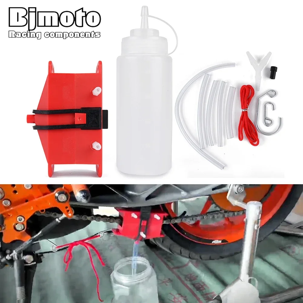 Universary Motorcycle Chain Washer Chain Cleaning Machine Kit Brush Gear Cleaner Tool Brush Gear For BMW Honda Drit Pit Bike